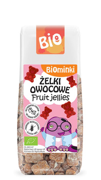 ŻELKI OWOCOWE BEZ DODATKU CUKRÓW BEZGLUTENOWE BIO 75 g - BIOMINKI