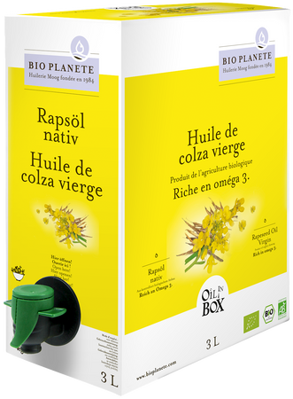 OLEJ RZEPAKOWY TŁOCZONY NA ZIMNO OMEGA-3 BIO 3 L - BIO PLANETE