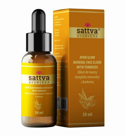 SERUM ELIKSIR DO TWARZY KOMPLEKS MINERALNY Z KURKUMĄ 30 ml - SATTVA 