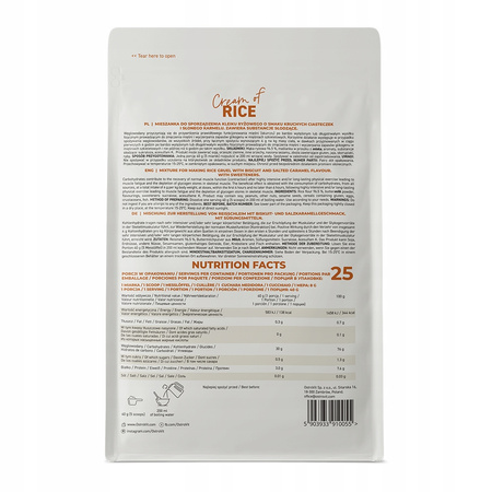 OstroVit Cream of Rice 1000 g RICE FLOUR ENERGY - Biscuit & Salted Caramel