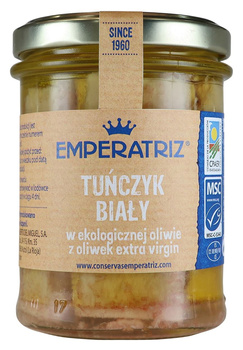 TUŃCZYK BIAŁY FILETY MSC W BIO OLIWIE Z OLIWEK EXTRA VIRGIN 200 g (130 g)