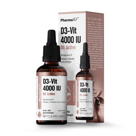 WITAMINA D3 W KROPLACH 100 µg (4000 j.m) BEZGLUTENOWA 30 ml - PHARMOVIT