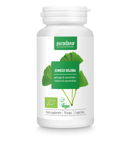 MIŁORZĄB JAPOŃSKI (GINKGO BILOBA) BIO (250 mg) 70 KAPSUŁEK - PURASANA