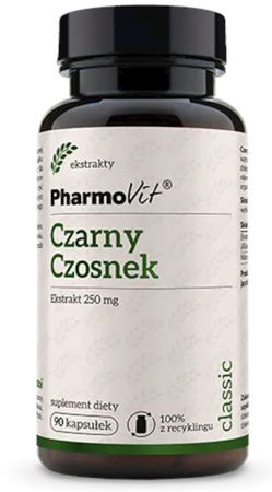 CZARNY CZOSNEK EKSTRAKT (250 mg) BEZGLUTENOWY 90 KAPSUŁEK - PHARMOVIT