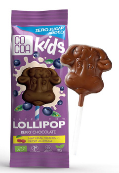 LIZAK Z CZEKOLADY JAGODOWEJ Z WITAMINĄ C Z ACEROLI BEZ DODATKU CUKRÓW 15g