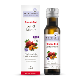 OMEGA RED Z OLEJEM LNIANYM(ROKITNIK, MANGO, ACEROLA, TRUSKAWKA)BIO 100 ml