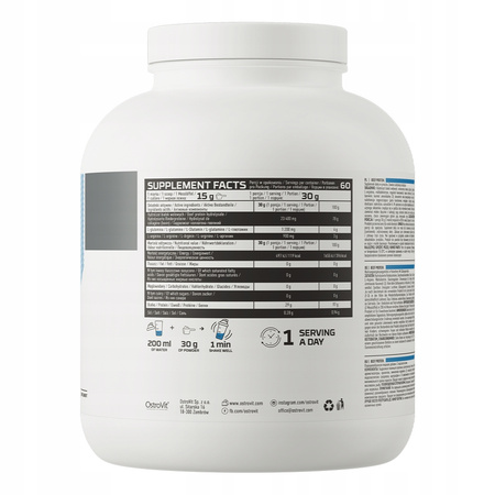 Protein hydrolyzate - WPH OstroVit powder 1800 g, strawberry flavour