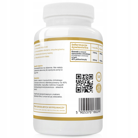 Cordyceps 750Mg Immunity More Energy Good Mood 120 Capsules