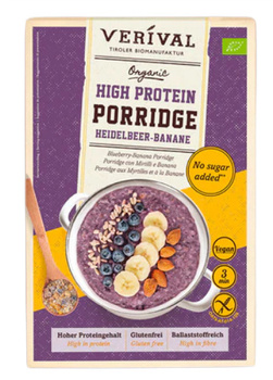 OWSIANKA PROTEIN Z BORÓWKĄ I BANANEM BEZ DODATKU CUKRÓW BEZGLUTEN BIO 350g