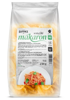 MAKARON WSTĄŻKI NISKOBIAŁKOWY BEZGLUTENOWY 250 g - GLUTENEX