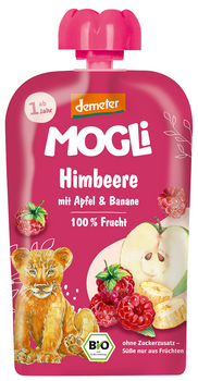 MUS JABŁKO - BANAN - MALINA BEZ DODATKU CUKRÓW OD 1 ROKU DEMETER BIO 100g