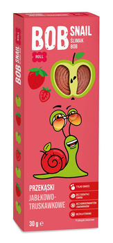 PRZEKĄSKA JABŁKO TRUSKAWKA BEZ DODATKU CUKRÓW BEZGLUTENOWA 30g BOB SNAIL