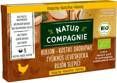 BULION - KOSTKI DROBIOWE BEZ DODATKU CUKRÓW BIO (8 x 11 g) 88 g 
