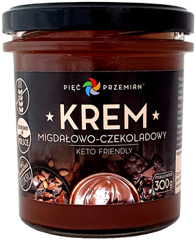 KREM MIGDAŁOWO - CZEKOLADOWY BEZ DODATKU CUKRÓW BEZGLUTENOWY KETO 300 g