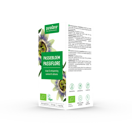 MĘCZENNICA CIELISTA (PASSIFLORA) BIO (125 mg) 120 KAPSUŁEK - PURASANA