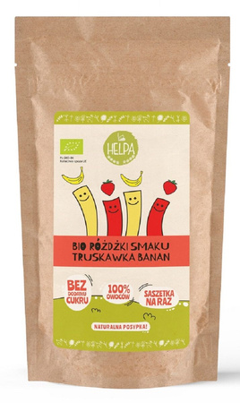 RÓŻDŻKI SMAKU MIX TRUSKAWKA - BANAN BIO (10 x 2 g) 20 g - HELPA