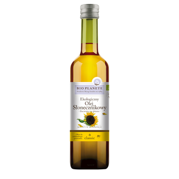 OLEJ SŁONECZNIKOWY TŁOCZONY NA ZIMNO BIO 500 ml - BIO PLANETE