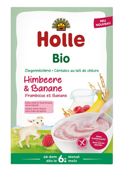 KASZKA RYŻOWA MALINA BANAN BEZ DODATKU CUKRÓW BEZGLUTEN OD 6m 200g HOLLE