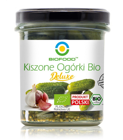 OGÓRKI KISZONE DELUXE BIO 320 g (230 g) - BIO FOOD