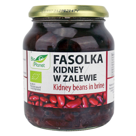 FASOLKA CZERWONA KIDNEY W ZALEWIE BIO 360 g (240 g) (SŁOIK) - BIO PLANET