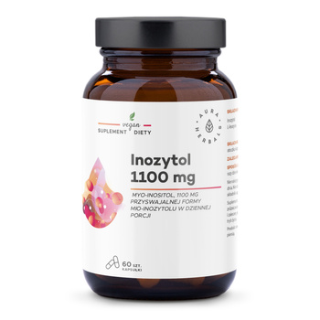 AURA HERBALS INOZYTOL 1100mg MYO-INOSITOL 60 kaps NA PCOS DLA DIABETYKÓW