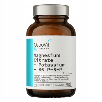 OstroVit Magnesium Citrate + Potassium Citrate + Vitamin B6 P-5-P 90 caps