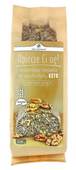 MIESZANKA DO WYPIEKU CHLEBA Z ORZECHAMI WŁOSKIMI BEZGLUTENOWA KETO 500 g