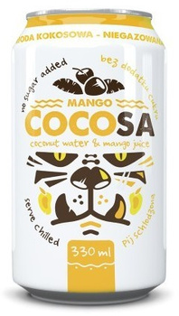 WODA KOKOSOWA Z SOKIEM Z MANGO 330 ml - DIET-FOOD (COCOSA)