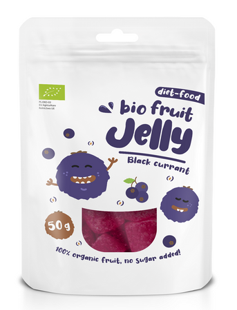 ŻELKI CZARNA PORZECZKA BEZ ŻELATYNY BIO 50 g - DIET-FOOD