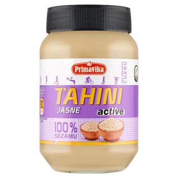 TAHINI JASNE ACTIVE (PASTA SEZAMOWA) BEZGLUTENOWE 460 g - PRIMAVIKA