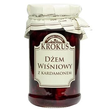 DŻEM WIŚNIOWY Z KARDAMONEM O OBNIŻONEJ ZAWARTOŚCI CUKRU BEZGLUTENOWY 235g