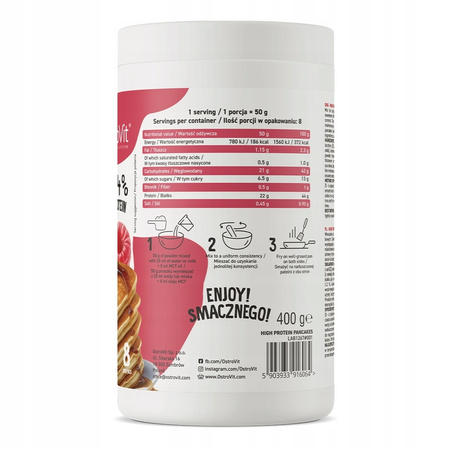 OstroVit Protein Pancakes Powder with Strawberry and Raspberry Flavour 400g