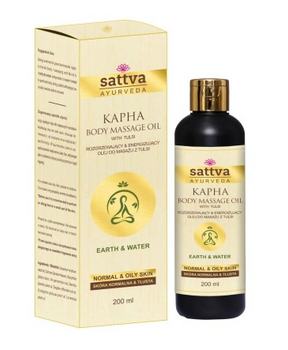 OLEJ DO MASAŻU ROZGRZEWAJĄCY I ENERGIZUJĄCY Z TULSI 200 ml - SATTVA