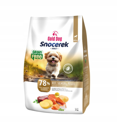 Dry dog food grain-free Gold Dog 4 kg small breeds beef potato