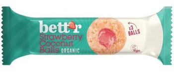 KULKI KOKOSOWE Z NADZIENIEM TRUSKAWKOWYM BEZGLUTENOWE BIO (3x15g)45g