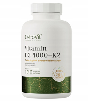 OstroVit VITAMIN D3 4000 K2 VEGE 120 caps of BONES