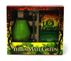 ZESTAW YERBA MATE BIO 400 g, MATERO (LOSOWY WZÓR), BOMBILLA - MATE GREEN