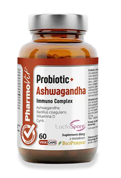 PROBIOTIC + ASHWAGANDHA IMMUNO COMPLEX BEZGLUTENOWE 60 KAPSUŁEK PHARMOVIT