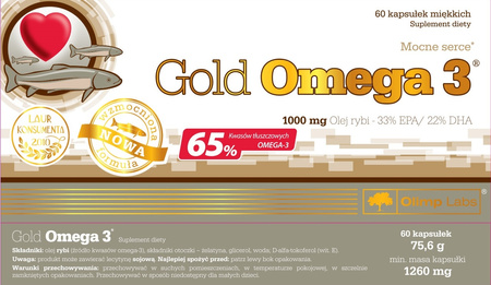 Dietary supplement Olimp Laboratories Gold Omega 3 75.6 g 60 capsules