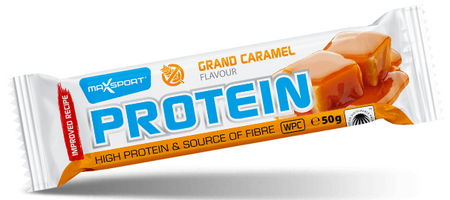 BATON PROTEINOWY O SMAKU KARMELOWYM W POLEWIE KAKAOWEJ BEZGLUTENOWY 50 g 