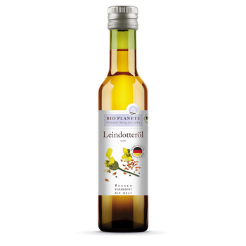 OLEJ Z LNIANKI (RYDZOWY) TŁOCZONY NA ZIMNO BIO 250 ml - BIO PLANETE