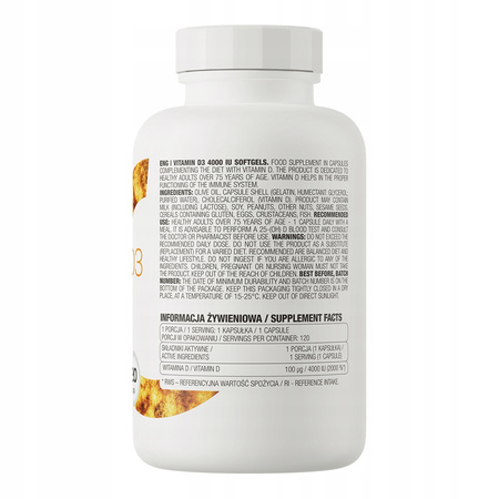 OstroVIt Vitamin D3 4000 IU 120 capsules
