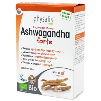 ASHWAGANDHA EKSTRAKT BIO (600 mg)  FORTE 30 TABLETEK - PHYSALIS