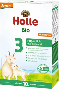 MLEKO KOZIE 3 NASTĘPNE DLA NIEMOWLĄT PO 6 MIESIĄCU DEMETER BIO 400g HOLLE
