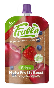 MUS JABŁKO -  CZERWONE OWOCE BEZ DODATKU CUKRÓW BIO 100 g - NATURA NUOVA