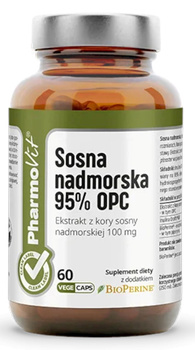 SOSNA NADMORSKA EKSTRAKT (100 mg) BEZGLUTENOWY 60 KAPSUŁEK - PHARMOVIT