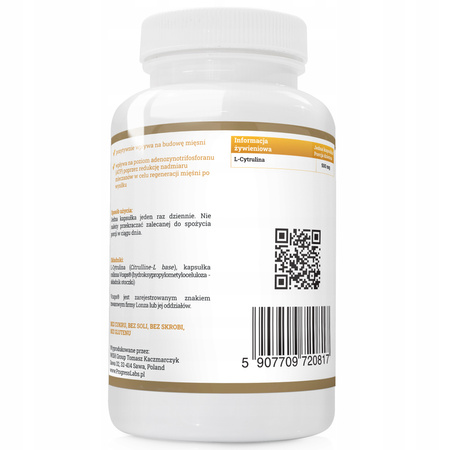 L-CITRULLINE 500mg MUSCLES MEGA DOSE 99.5% 120 caps
