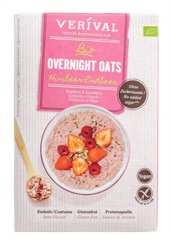 OWSIANK PROTEINOWA Z MALINAMI I TRUSKAWKI BEZ DODATKU CUKRÓW BEZGLUTE 350g