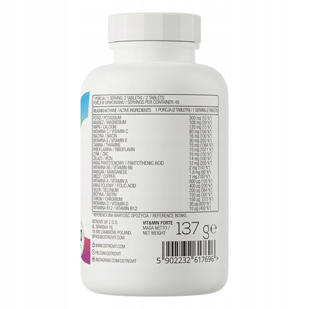 OstroVit Vit&Min Forte dietary supplement tablets 90 pcs.