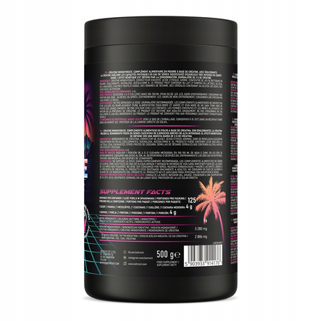 OstroVit Creatine Monohydrate 500 g Miami Vibes 125 SERVINGS
